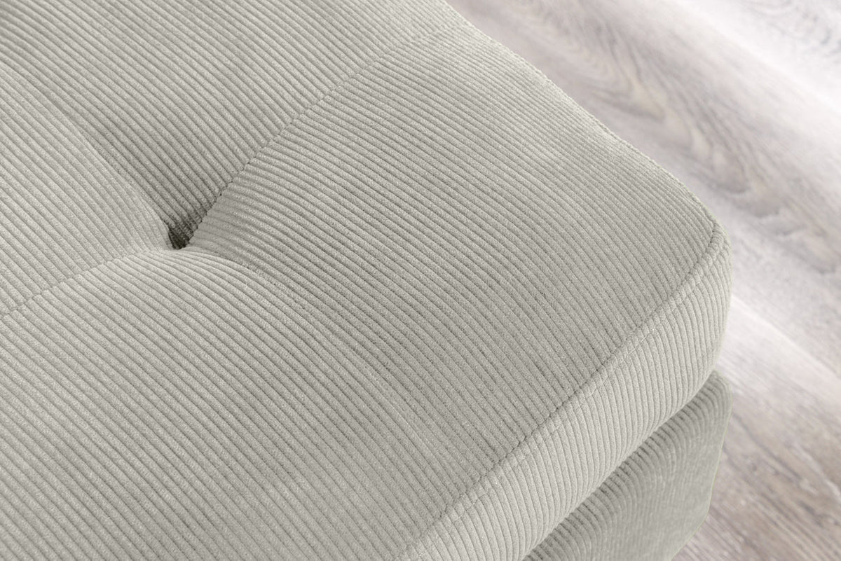 STOCKHOLM corner sofa 220 cm 3-seater spring core corduroy grey-beige