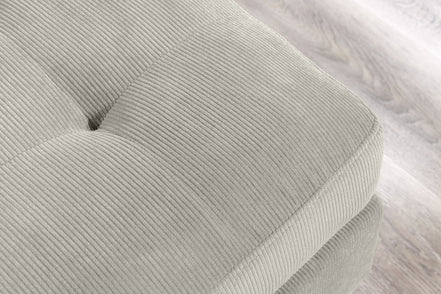 STOCKHOLM corner sofa 220 cm 3-seater spring core corduroy grey-beige