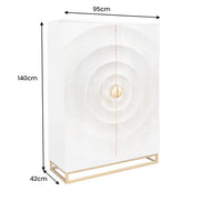 Bárszekrény GOLDEN SUNSET 140 cm 3D mangófa fehér
