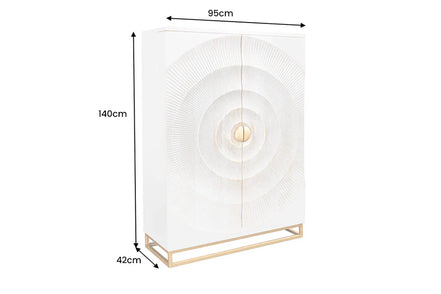Bárszekrény GOLDEN SUNSET 140 cm 3D mangófa fehér