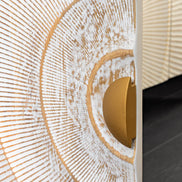 TV-szekrény GOLDEN SUNSET 180 cm 3D mangófa fehér