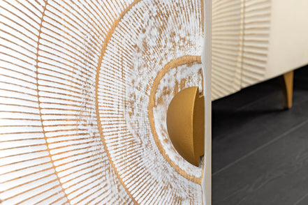 TV-szekrény GOLDEN SUNSET 180 cm 3D mangófa fehér