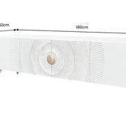 TV-szekrény GOLDEN SUNSET 180 cm 3D mangófa fehér