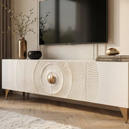 TV-szekrény GOLDEN SUNSET 180 cm 3D mangófa fehér