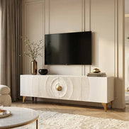 TV-szekrény GOLDEN SUNSET 180 cm 3D mangófa fehér