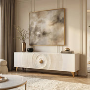 TV-szekrény GOLDEN SUNSET 180 cm 3D mangófa fehér
