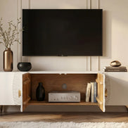 TV-szekrény GOLDEN SUNSET 180 cm 3D mangófa fehér