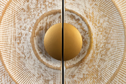 TV-szekrény GOLDEN SUNSET 180 cm 3D mangófa fehér