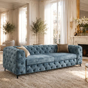 Kanapé MODERN BAROCK 235 cm 3 személyes bársony petrolkék
