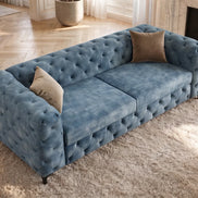 Kanapé MODERN BAROCK 235 cm 3 személyes bársony petrolkék