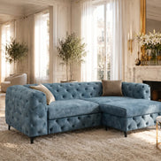 Kanapé MODERN BAROCK 235 cm 3 személyes bársony petrolkék
