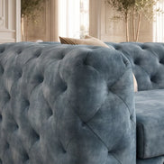 Kanapé MODERN BAROCK 235 cm 3 személyes bársony petrolkék