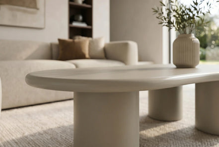 Coffee table ORGANIKO 130cm greige beige