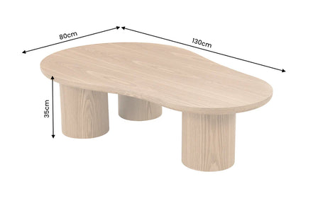 ORGANIKO coffee table 130cm oak wood look natural