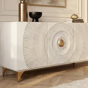Komód GOLDEN SUNSET 140 cm 3D mangófa fehér