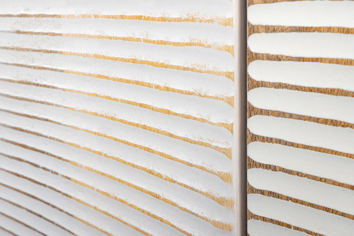 Komód GOLDEN SUNSET 140 cm 3D mangófa fehér