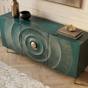 Komód GOLDEN SUNSET 140 cm 3D mangófa türkiz