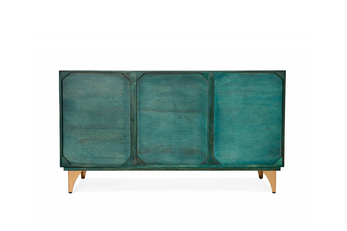 Komód GOLDEN SUNSET 140 cm 3D mangófa türkiz