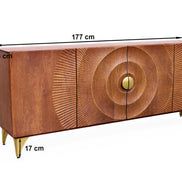 Komód GOLDEN SUNSET 180 cm 3D mangófa barna