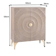 High sideboard GOLDEN SUNSET 120 cm 3D mango wood brown