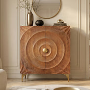 High sideboard GOLDEN SUNSET 120 cm 3D mango wood brown