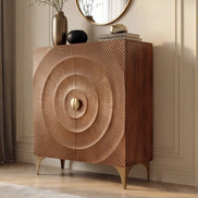 High sideboard GOLDEN SUNSET 120 cm 3D mango wood brown