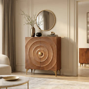 High sideboard GOLDEN SUNSET 120 cm 3D mango wood brown