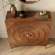 High sideboard GOLDEN SUNSET 120 cm 3D mango wood brown