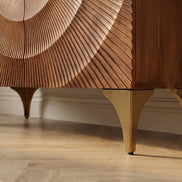 High sideboard GOLDEN SUNSET 120 cm 3D mango wood brown