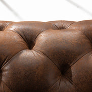 MODERN BAROCK corner sofa 275 cm microfiber antique brown