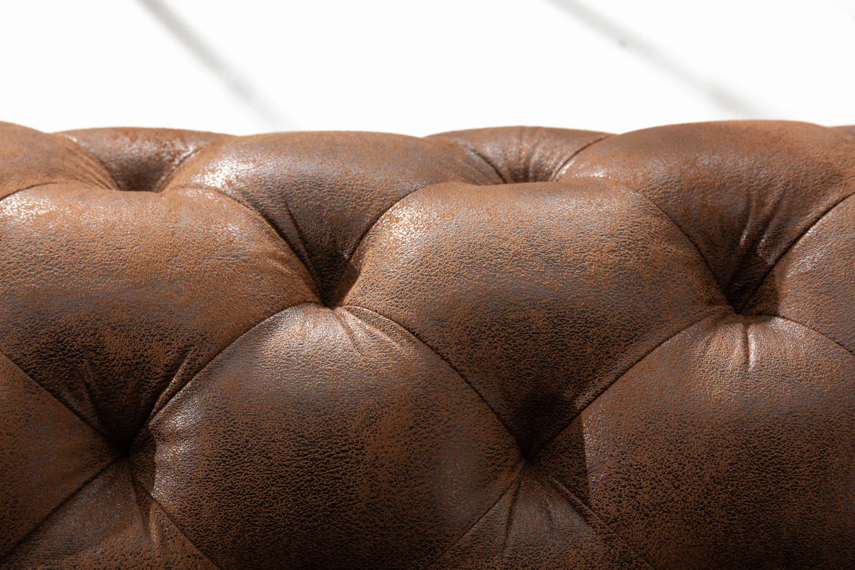 MODERN BAROCK corner sofa 275 cm microfiber antique brown