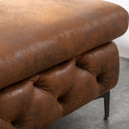 MODERN BAROCK corner sofa 275 cm microfiber antique brown