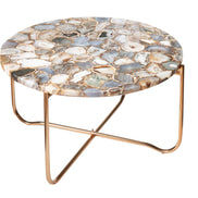 NOBLE coffee table 62cm agate blue white