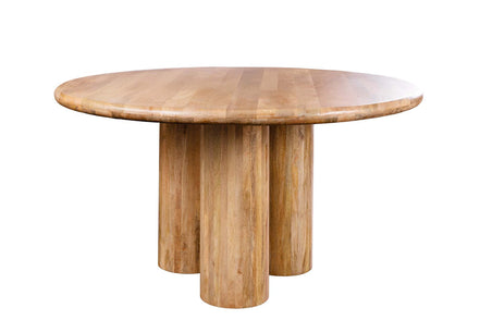Dining table ART DECO O 140cm round natural solid mango wood