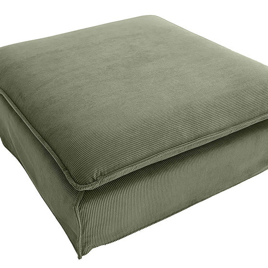 Lábtartó HEAVEN 100 cm levehető huzat kordbársony zöld