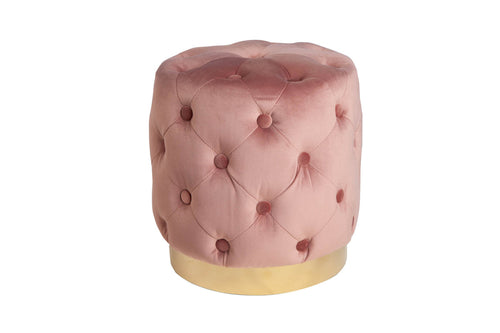 Lábtartó MODERN BAROCK 35 cm bársony púderrózsaszín arany