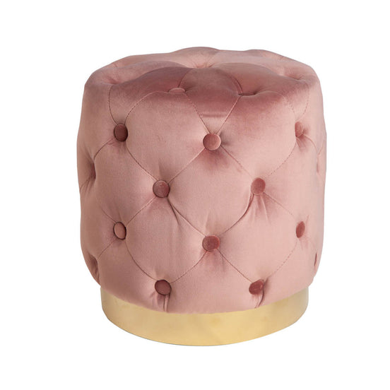 Lábtartó MODERN BAROCK 35 cm bársony púderrózsaszín arany