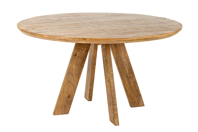 Étkezőasztal ART WOOD O 140 cm kerek mangófa természetes barna