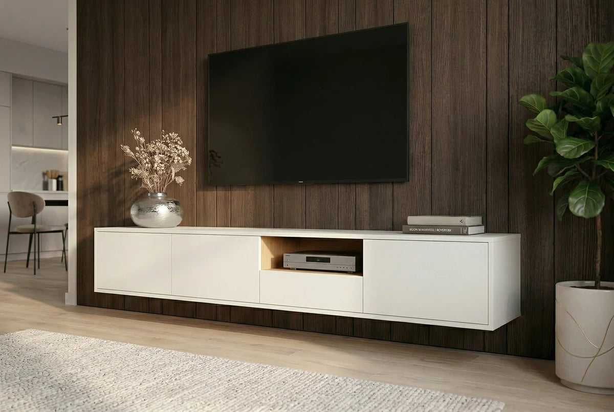 Loft függesztett TV-szekrény, 200 cm