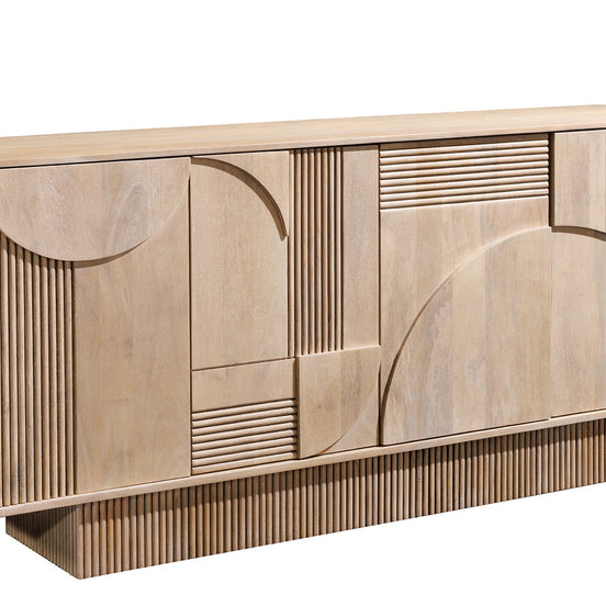 Tálalószekrény ART DECO 170 cm 3D mangófa fehérített