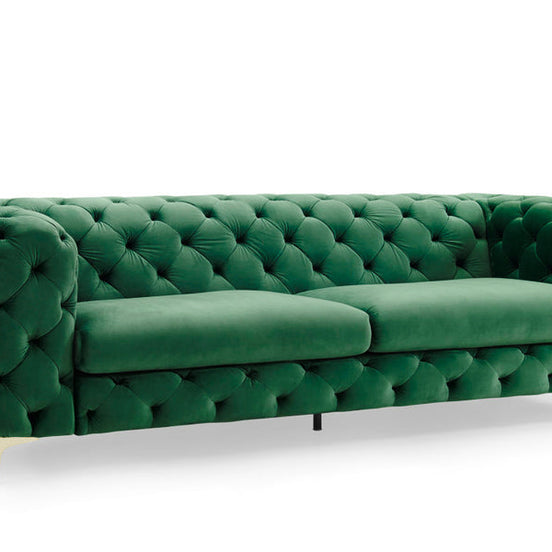 Kanapé MODERN BAROCK 240 cm bársony smaragdzöld