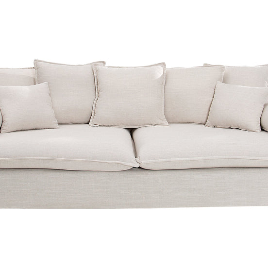 Kanapé HEAVEN 200 cm 3 személyes rugós mag levehető huzat linen nature