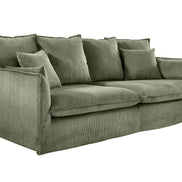 HEAVEN sofa 200 cm 3-seater spring core removable cover corduroy green