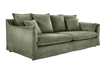 HEAVEN sofa 200 cm 3-seater spring core removable cover corduroy green
