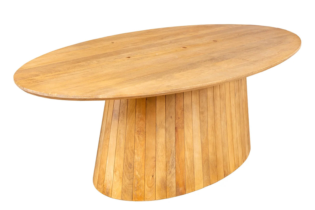 Étkezőasztal ART DECO 220 cm ovális asztallap mangófa