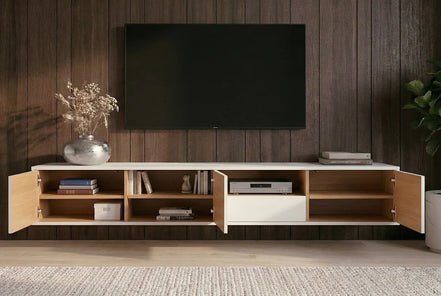 Loft függesztett TV-szekrény, 200 cm