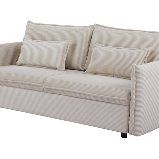 APARTMENT sofa bed 215 cm 3-seater corduroy beige