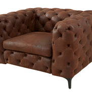 Fotel MODERN BAROCK chesterfield stílusú 120 cm mikroszálas antikbarna