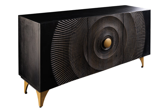 GOLDEN SUNSET 140 cm 3D mango wood sideboard black