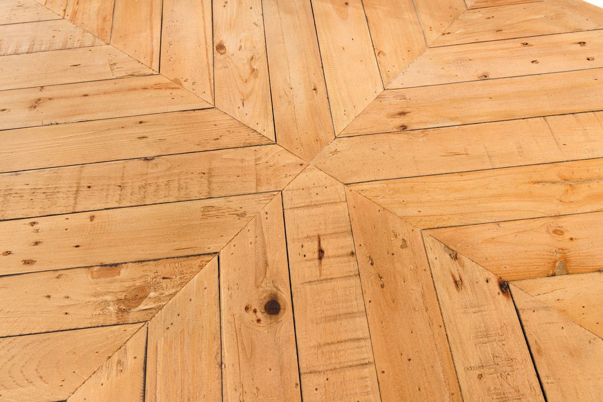 MOSAIC 200 cm natúr fenyőfa étkezőasztal, 80 mm vastag asztallappal